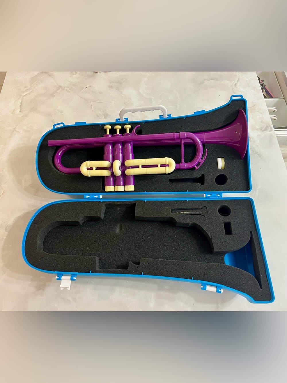 Warburton Tiger ABS Plastic Purple Trumpet Musical Instrument and Carrying Case